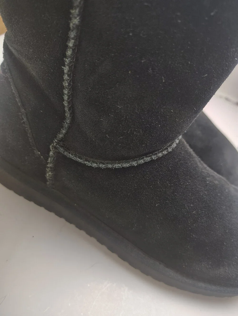 Koolaburra By Ugg Koola Short Black Suede Slip-On Boots Size 8